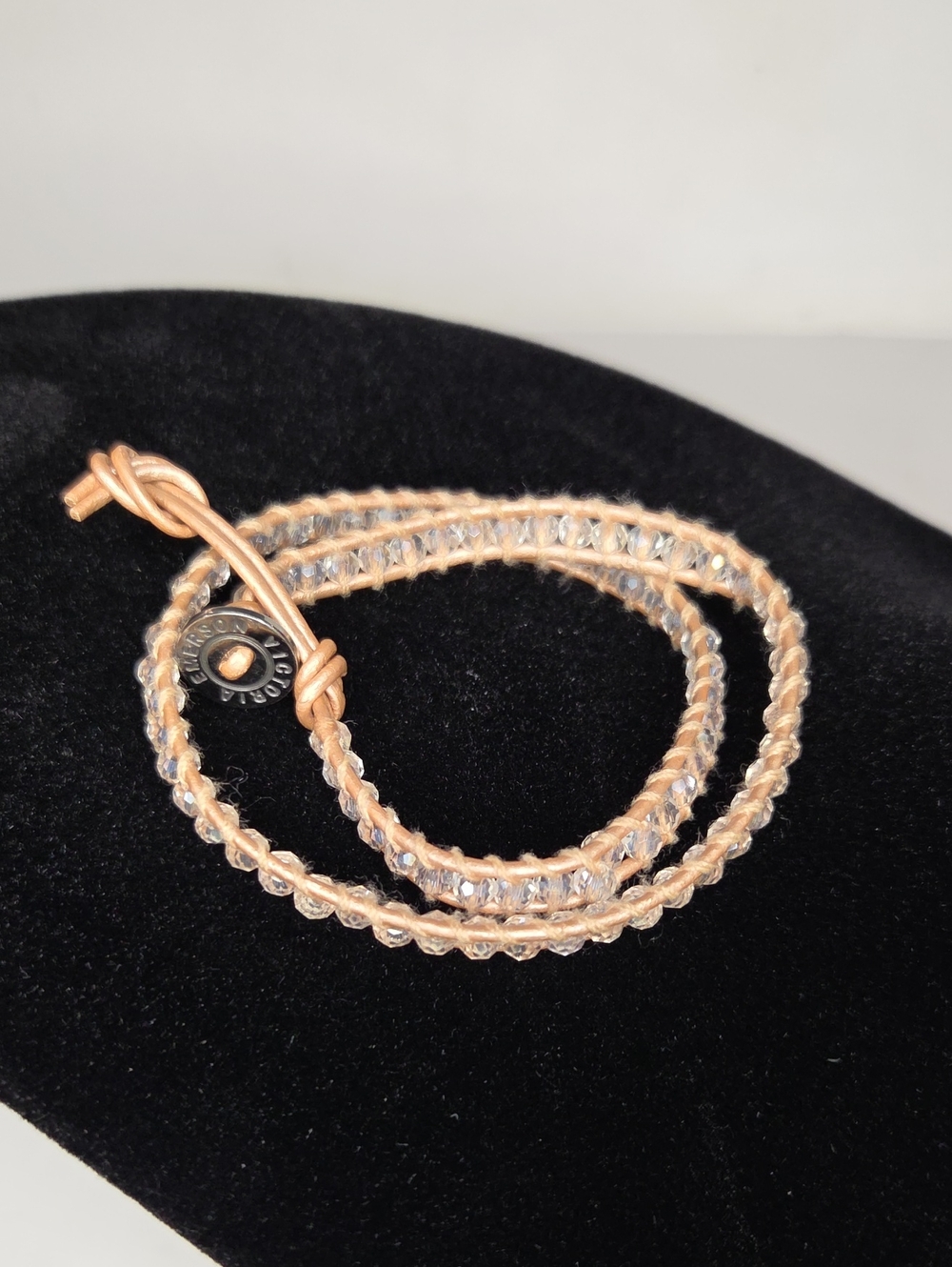 Victoria Emerson  Beaded Wrap Bracelet in Rose Gold Tone